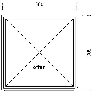 Abmessungen Einschubelement E500 Front