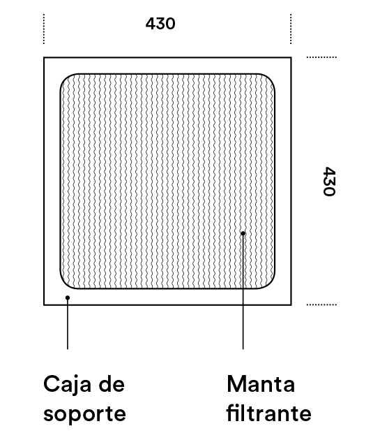 Dimensiones frente refiltro NFEWP01