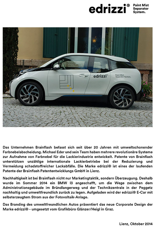 edrizzi® und Nachhaltigkeit - das edrizzi® e-car