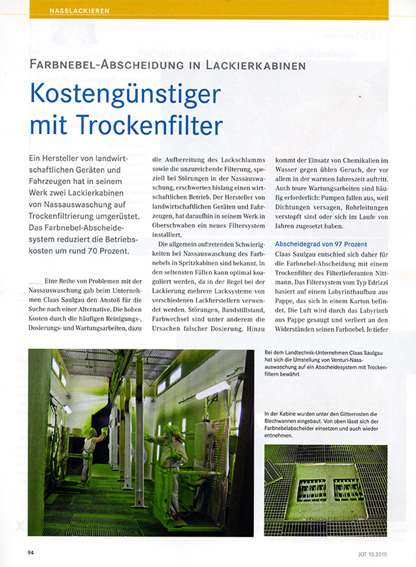 edrizzi® Anwenderbericht JOT 2010 Kunde Claas