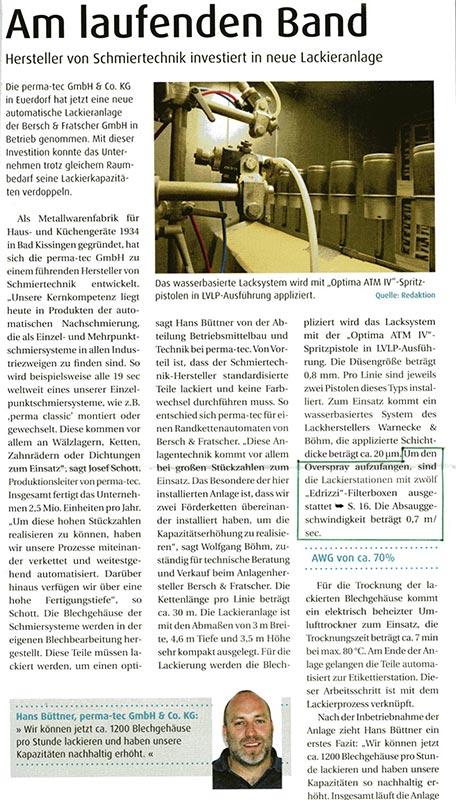 edrizzi® Anwenderbericht Besser Lackieren 2009 Kunde permatech